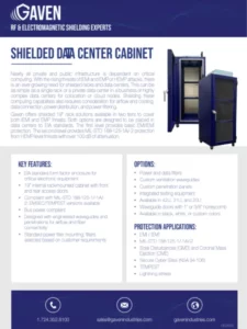 Gaven Data Center Cabinet Data Sheet