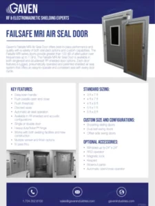 Gaven Failsafe MRI Air Seal Door Data Sheet